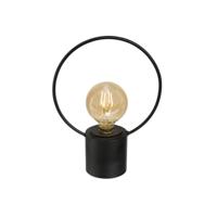 LED lamp - zwart - metaal - zonder snoer - H27.5 cm - vintage - tafellamp/nachtlamp