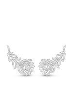 Boucheron bijoux d'oreilles Plume de Paon en or blanc 18 ct ornés de diamants - Argent - thumbnail