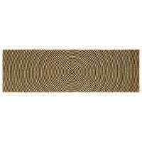 Vloerkleed Natuurlijk en Zwart 80 x 250 cm Jute