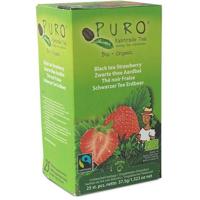 Puro Bio thee Aardbei, zwarte thee, fairtrade, pak van 25 zakjes