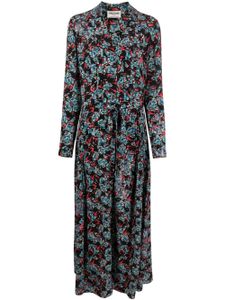 Zadig&Voltaire robe-chemise longue Reward à fleurs - Noir