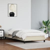 Bedframe kunstleer crmekleurig 90x190 cm