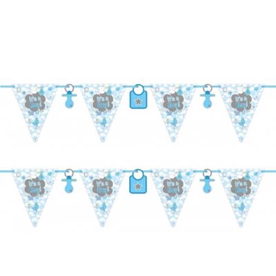 Vlaggenlijnen geboorte jongen - 2x stuks - blauw - 6 meter - Its a boy