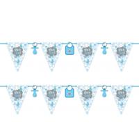 Vlaggenlijnen geboorte jongen - 2x stuks - blauw - 6 meter - Its a boy