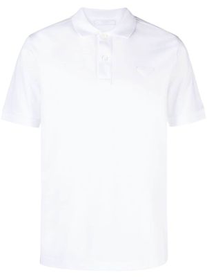 Prada t-shirt en coton à logo triangle - Blanc