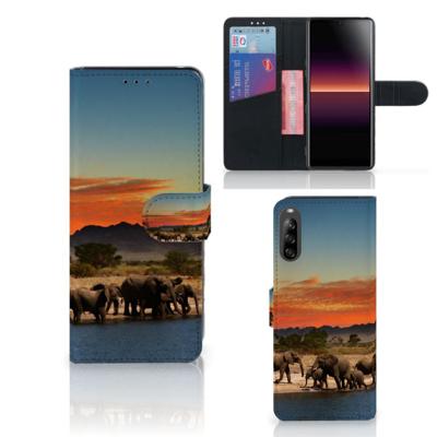 Sony Xperia L4 | Telefoonhoesje | Met pasjeshouder | Olifanten