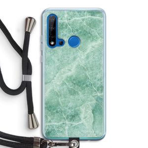 Groen marmer: Huawei P20 Lite (2019) Transparant Hoesje met koord