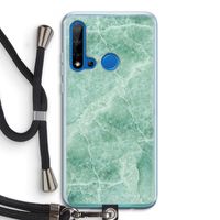Groen marmer: Huawei P20 Lite (2019) Transparant Hoesje met koord