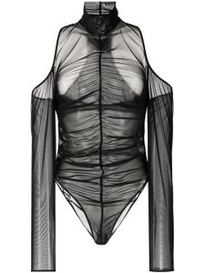 Boyarovskaya body Kalura à effet de transparence - Noir