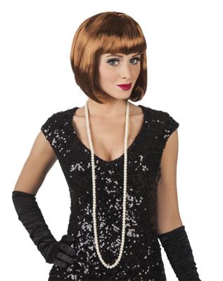 Pruik Cabaret bruin
