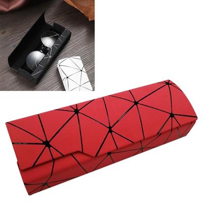 Lattice patroon draagbare glazen doos (rood)