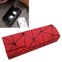 Lattice patroon draagbare glazen doos (rood)