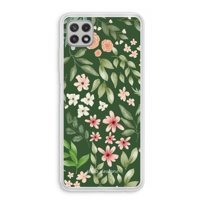 Botanical green sweet flower heaven: Samsung Galaxy A22 4G Transparant Hoesje