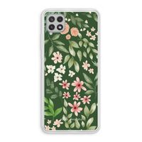 Botanical green sweet flower heaven: Samsung Galaxy A22 4G Transparant Hoesje