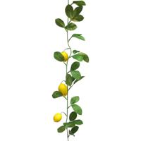 Kunstbloem citrusfruit slinger citroen - 180 cm - geel - citrusfruit slinger - decoratie