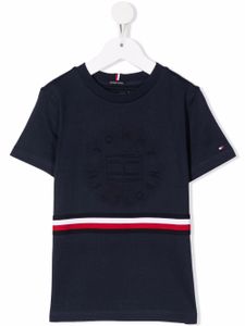 Tommy Hilfiger Junior t-shirt à logo embossé - Bleu