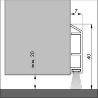 Dorpelstrip pvc pds-b-wt - thumbnail