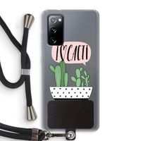I love cacti: Samsung Galaxy S20 FE / S20 FE 5G Transparant Hoesje met koord