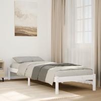 Bedframe extra lang zonder matras grenenhout wit 100x220 cm