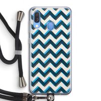 Onderbroken lijn: Samsung Galaxy A40 Transparant Hoesje met koord