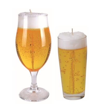 Bierkaarsen - 2x st - fluitje en speciaal bier glas kaarsen - bier cadeau voor mannen
