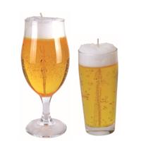 Bierkaarsen - 2x st - fluitje en speciaal bier glas kaarsen - bier cadeau voor mannen
