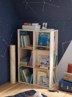 Bibliotheekmeubel en speelgoedopslag wit