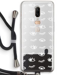 Eye pattern #3: OnePlus 6 Transparant Hoesje met koord
