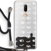 Eye pattern #3: OnePlus 6 Transparant Hoesje met koord