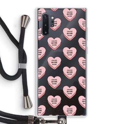 Chicks before dicks: Samsung Galaxy Note 10 Plus Transparant Hoesje met koord