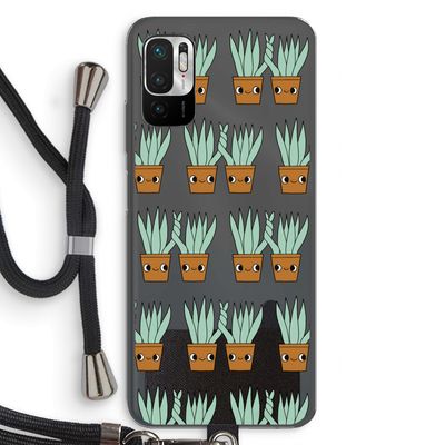 Sansevieria: Xiaomi Redmi Note 10 5G Transparant Hoesje met koord