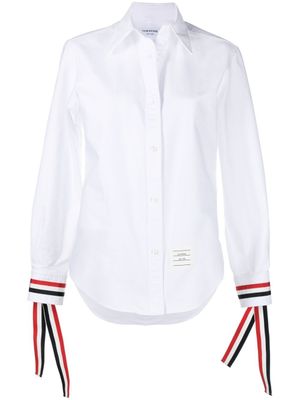 Thom Browne chemise à poignets contrastants - Blanc