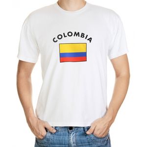 Wit heren t-shirt Colombia