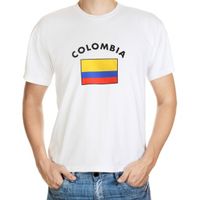 Wit heren t-shirt Colombia - thumbnail