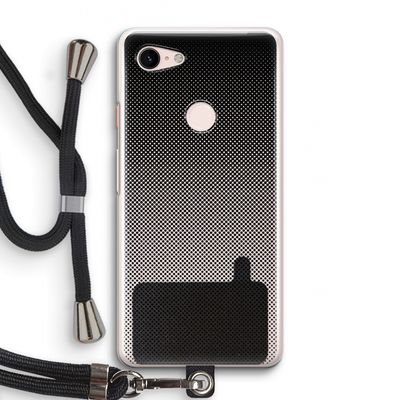 Musketon Halftone: Pixel 3 Transparant Hoesje met koord