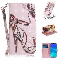 3D gekleurde tekening Butterfly hoge hakken schoenen patroon horizontale Flip lederen case voor Huawei P Smart + 2019/Enjoy 9s/Honor 10i/Honor 20i/Hon 3D gekleurde tekening Butterfly hoge hakken schoenen patroon horizontale Flip lederen case voor Huawei P Smart + 2019/Enjoy 9s/Honor 10i/Honor 20i/Hon