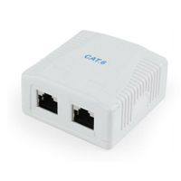 CAT6 FTP 2-port surface mount box