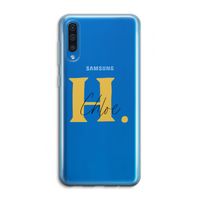Amber Script: Samsung Galaxy A50 Transparant Hoesje
