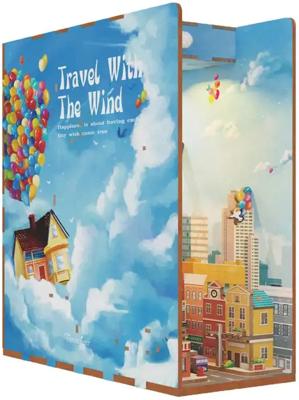 Tone-cheer Book Nook Travel with the Wind DIY Modelbouw Knutselen