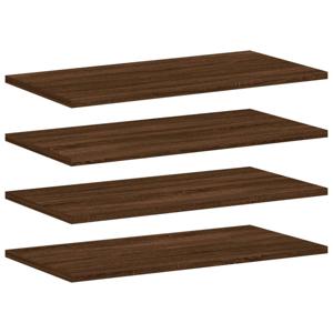 vidaXL Wandschappen 4 st 60x20x1,5 cm bewerkt hout bruineikenkleurig