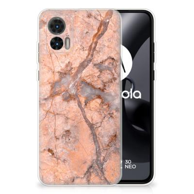 Motorola Edge 30 Neo | TPU | Siliconen hoesje | Marmer Oranje