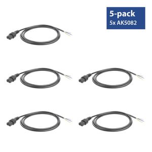 ACT AK5330 Netsnoer C13 IEC-Lock/Open Einde | Zwart | 3 meter | PC1025 | 5-Pack