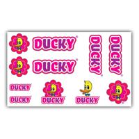Fiets frame stickerset Ducky roze - thumbnail