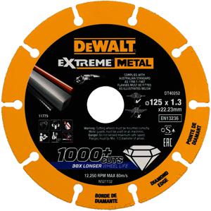 DeWalt DT40252 Extreme Metal Diamantschijf | 125 x 22.23 x 1.3 mm - DT40252-QZ