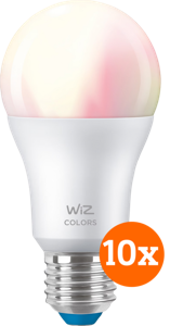 WiZ Smart lamp 10-pack - Gekleurd en Wit Licht - E27