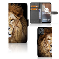 Motorola Moto G32 Telefoonhoesje met Pasjes Leeuw