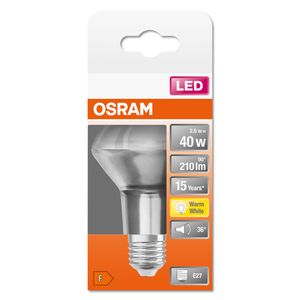 OSRAM 4058075125964 LED-lamp Energielabel F (A - G) E27 Reflector 2.6 W = 40 W Warmwit (Ø x l) 63 mm x 102 mm 1 stuk(s)