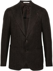 Tagliatore blazer boutonné à motif de chevrons - Noir