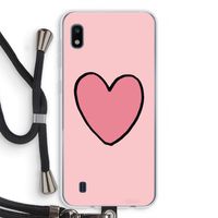 Hartje: Samsung Galaxy A10 Transparant Hoesje met koord