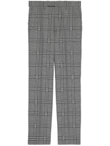 Gucci pantalon de costume Horsebit en laine - Gris